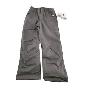 Obermeyer Brisk Snow Pants Youth Medium 10-12 Gray Basalt Waterproof Insulated